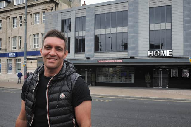 Owner Mark Nordwind outside the venue in Talbot Square following the 1.5 million pound refurbishment of Home & HQ in 2016. Pic: Rob Lock