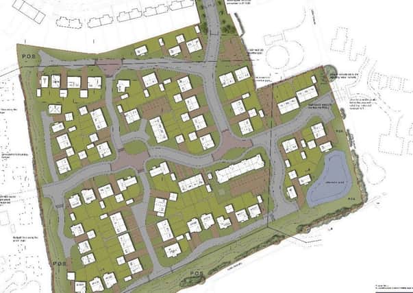 The proposed development off Brockholes Crescent in Poulton, which has been earmarked for approval this week