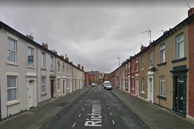 The violent attack happened in Richmond Road, Blackpool at around 2pm on August 24. Pic: Google