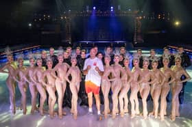 The cast of Pleasure Beach Resort’s Hot Ice Show received an unexpected visit ahead of their opening night – from none other than Tyson Fury.