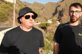 Jay's dad Warren Slater (L) and brother Zak. Credit: Sky News