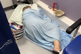 Madeleine Butcher was forced to sleep on the floor at Blackpool Victoria Hospital due to no beds being available in the A&E department