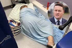 Shadow Health Secretary Wes Streeting branded the crisis engulfing NHS hospitals a “disgrace” (Inset: Jordan Pettitt/PA Wire_