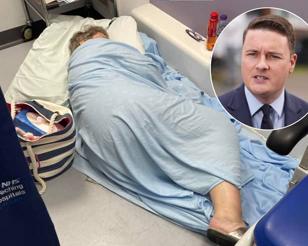Shadow Health Secretary Wes Streeting branded the crisis engulfing NHS hospitals a “disgrace” (Inset: Jordan Pettitt/PA Wire_