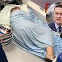 Shadow Health Secretary Wes Streeting branded the crisis engulfing NHS hospitals a “disgrace” (Inset: Jordan Pettitt/PA Wire_
