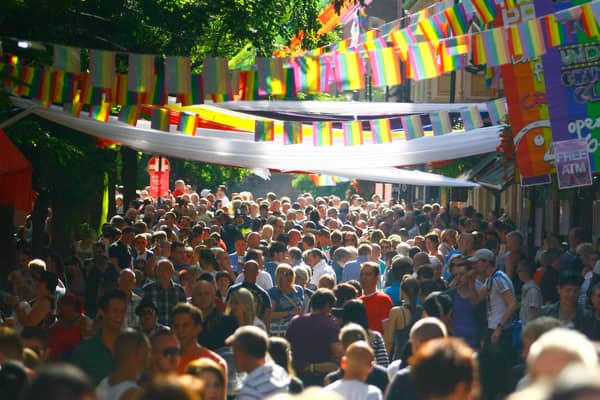 A consultation is set to be held on plans to create a Gay Village in Blackpool like elsewhere in the North. Pictured is Manchester Gay Village during Pride weekend. Photo: Nathan Cox/Getty Images