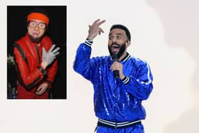 British singer, Craig David, inset, Leigh Francis as Michael Jackson in ‘Bo Selecta’ in 2002. (Photos: Getty)