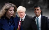 Boris Johnson (centre) is plotting an extraordinary comeback as prime minister but faces competition from Penny Mordaunt (left) and Rishi Sunak (right)