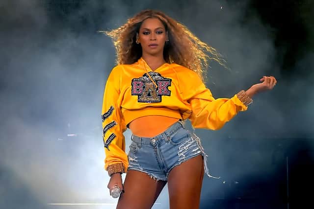 Beyonce performs onstage during 2018 Coachella Valley Music And Arts Festival Weekend 1 at the Empire Polo Field on April 14, 2018 in Indio, California. (Photo by Kevin Winter/Getty Images for Coachella)