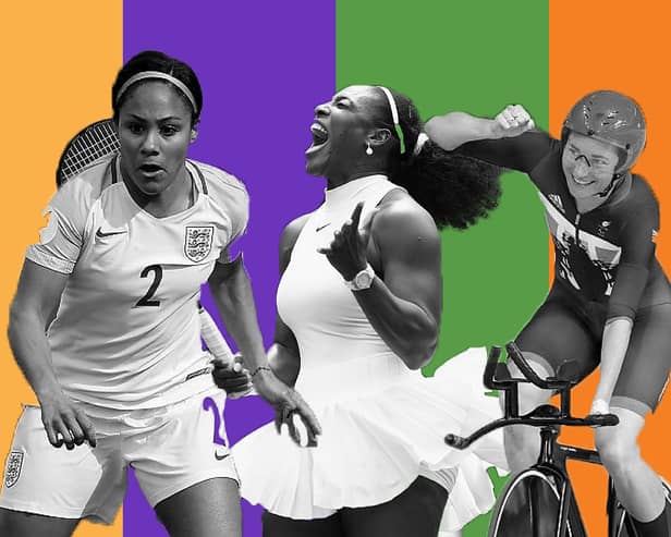 Alex Scott, Serena Williams and Dame Sarah Storey