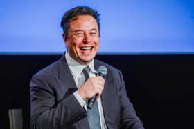 Elon Musk addressing guests at the Offshore Northern Seas 2022 (ONS) meeting in Stavanger, Norway on 29 August 2022 (Photo: CARINA JOHANSEN/NTB/AFP via Getty Images)