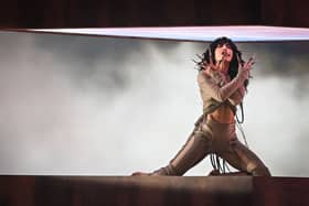 Singer Loreen performs on behalf of Sweden during the final of the Eurovision Song contest 2023.