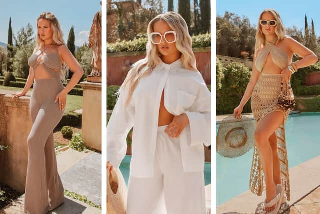 Molly-Mae modelling for clothing brand PrettyLittleThing.