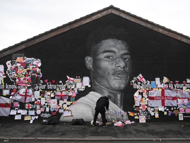 Fans wrote the words “hero” and “Marcus for Prime Minister” (Photo: Getty Images)
