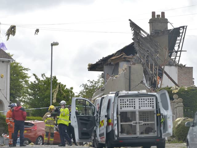 The scene this morning at Mallowdale Avenue, Heysham (Photo: SWNS)