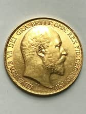 The treasure trove found scattered across the home included a gold Edward VII £2 coin from 1902. 