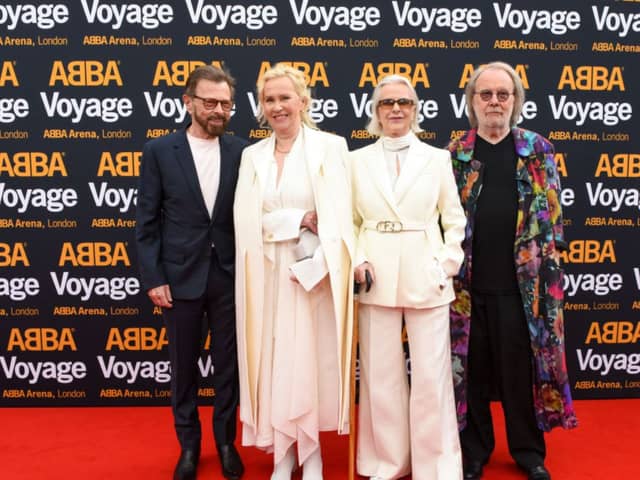 Abba band members Björn Ulvaeus, Agnetha Fältskog, Anni-Frid Lyngstad and Benny Andersson