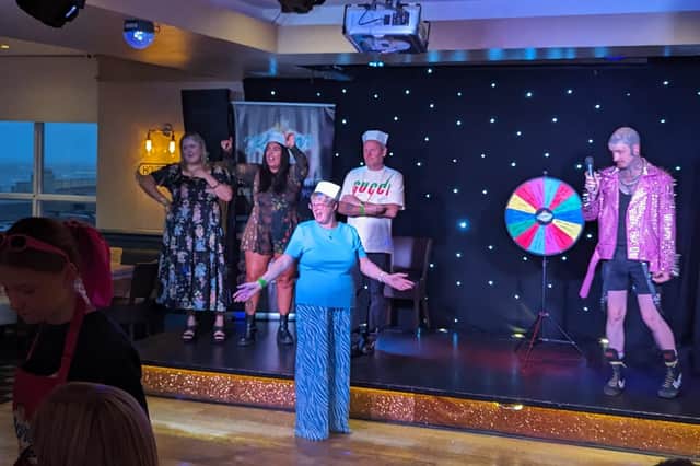 Blackpool Gazette editor Vanessa Sims was called on to the stage at the Karen's Diner on Tour experience in Blackpool