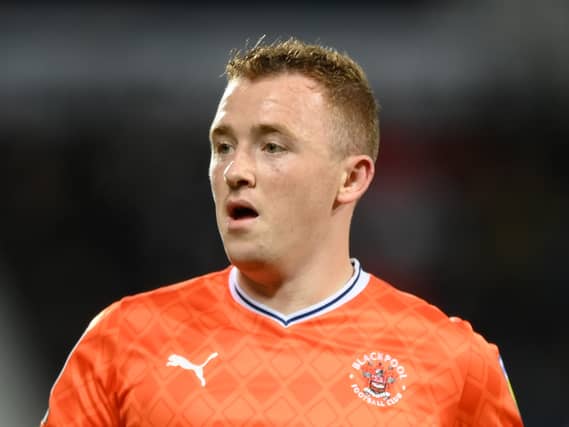 Blackpool striker Shayne Lavery.