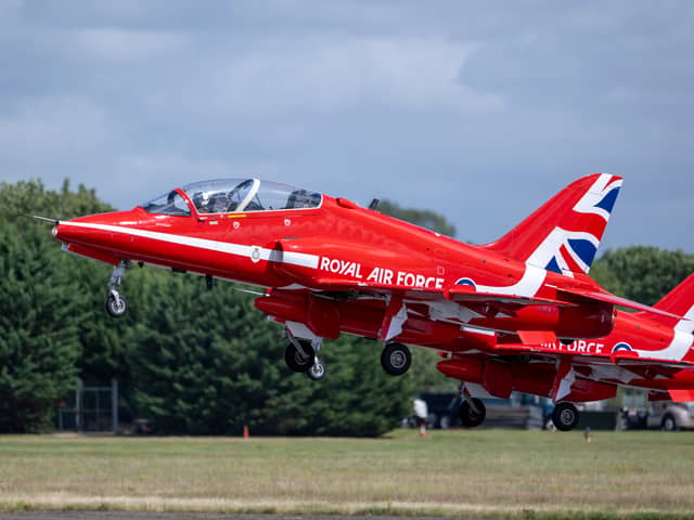 A Red Arrow jet has found a new home at Coneygarth Services