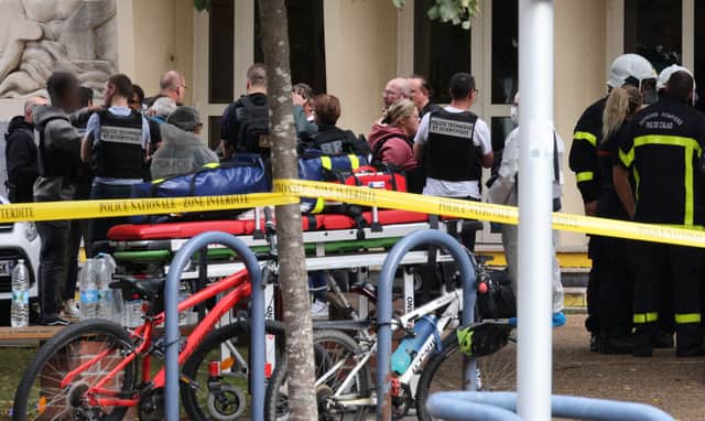French police have said that a teacher was killed and another two people were injured after a fatal stabbing attack at a high school in the northern city of Arras. (Credit: AFP via Getty Images)