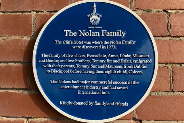 Nolan family blue plaque