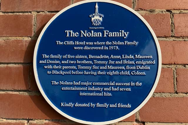 The Nolan family blue plaque