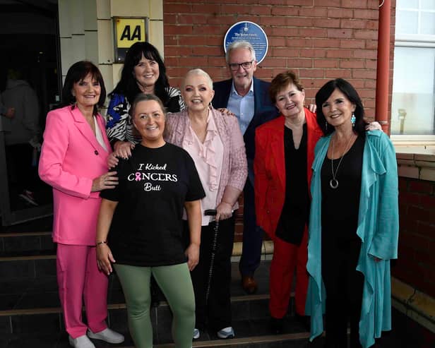 L to R Anne, Coleen, Linda, Tommy, Denise and Maureen Nolan at The Cliffs Hotel. Picture: Aaron Parfitt
