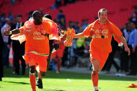Jason Euell was a play-off winner with Blackpool in 2010.  (Photo by Mike Hewitt/Getty Images)