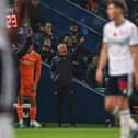 Neil Critchley will mull over what changes to make to his Blackpool side. (Image: CameraSport - Lee Parker)