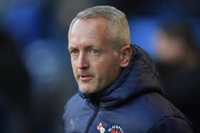 Blackpool's Manager Neil Critchley looks on.