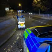 This was moments after police pulled a mobility scooter over after it was spotted travelling along the M6 at 30mph.