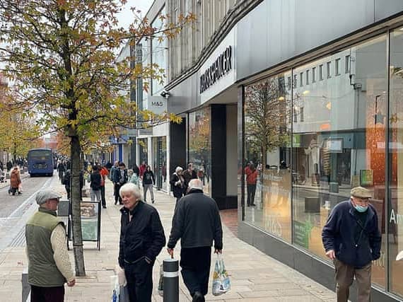 Shoppers in Preston City Centre