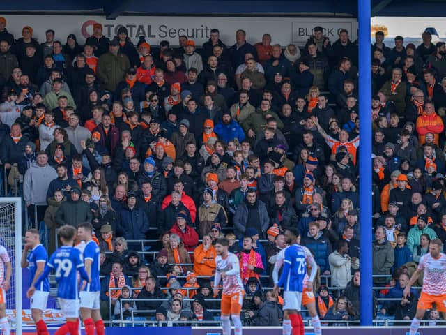 More than 600 Blackpool fans made the trip down south.
