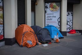 Blackpool has acted to prevent the spread of tents used by the homeless like these in London