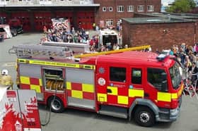 Lancashire Fire and Rescue Service pictured at a previous Christmas event have had to cancel this weekend's Santa and Grotto one 