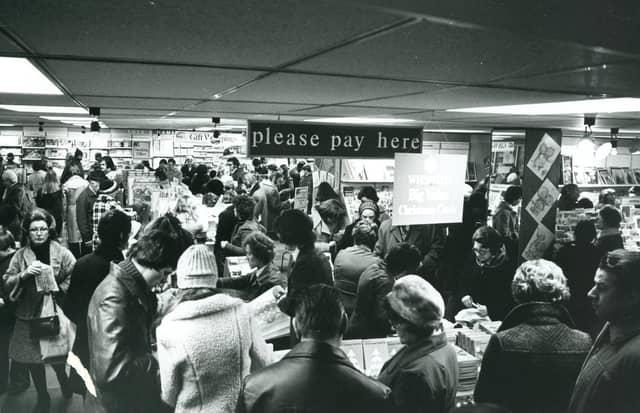 Christmas shopping at WH Smith 1975