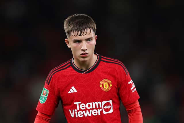 Daniel Gore was a reported target for Blackpool. The 19-year-old is currently at Manchester United. (Photo by Lewis Storey/Getty Images)