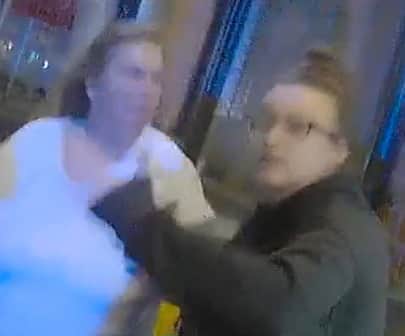 These two people may have witnessed an assault in Fleetwood (Credit: Lancashire Police)