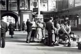 Passengers at Central Station in Blackpool in May 1955