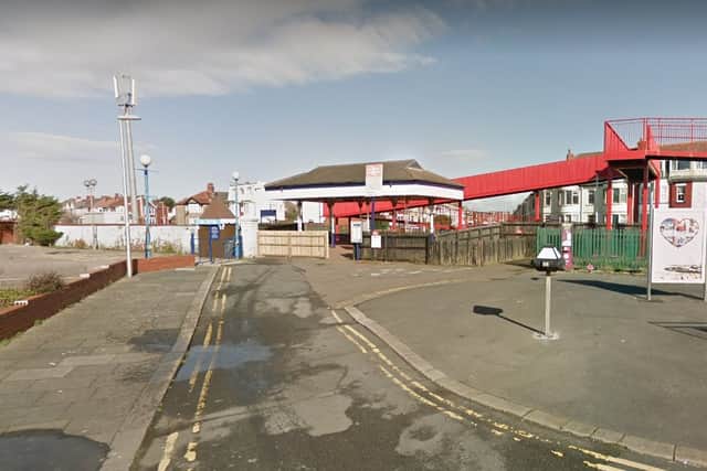 Blackpool Pleasure Beach railway station saw 133,000 visitors (Credit: Google)