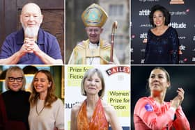 Clockwise from top left, Glastonbury Festival founder Michael Eavis, Archbishop of Canterbury Justin Welby, singer Shirley Bassey, England goalkeeper Mary Earps, novelist Kate Mosse and Game of Thrones actor Emilia Clarke with her mother Jenny. All have been honoured in the New Year list Pictures: PA  