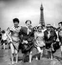 Coronation Street Stars paddling in Blackpool in 1961