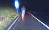A scooter rider was caught over the drink-drive limit on a motorway hard shoulder Picture: Avon and Somerset police