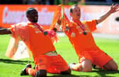 Charlie Adam (R) was part of the Blackpool team that won promotion to the Premier League. He is now a football manager for the first time in his career. (Photo by Mike Hewitt/Getty Images)