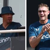 Left: Freddie Flintoff spotted in September. Right: Pictured in December in the Carribean.