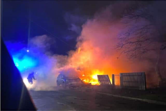 Both a house and a McLaren car worth around GBP100k caught fire after the crash in Heyhouses Lane, St Annes at 2.35am on December 23, 2023