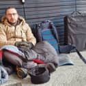 Richie Roncero is sleeping rough in Blackpool for a week as part of an 8-week challenge to raise money for a homeless and addiction service called Steps To Hope.