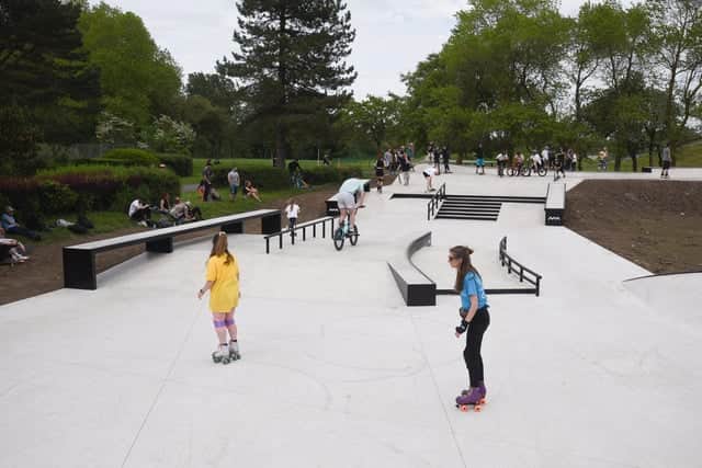 The skate park at Stanley Park