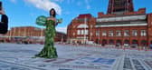 Lettuce Lady visits Blackpool in PETA's Veganuary campaign